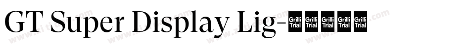 GT Super Display Lig字体转换